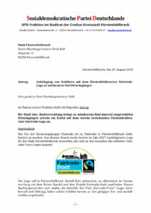 Antrag: Anbringung von Schildern mit dem Fürstenfeldbrucker Fairtrade- Logo an mindestens fünf Ortseingängen